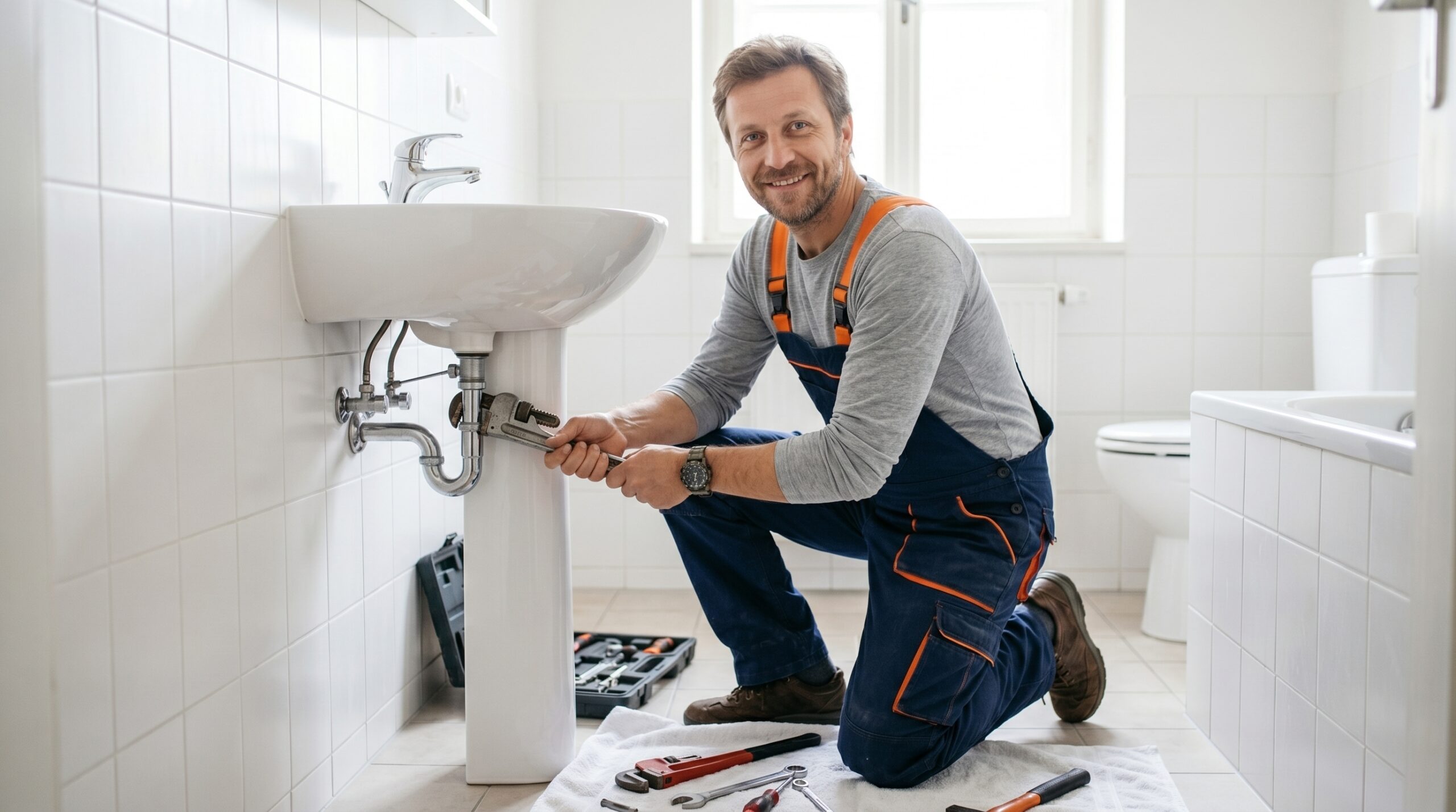 Drobné instalatérské práce v Praze — co umí hodinový manžel a kdy potřebujete instalatéra 1 Hodinový manžel provádí drobné instalatérské práce v Praze